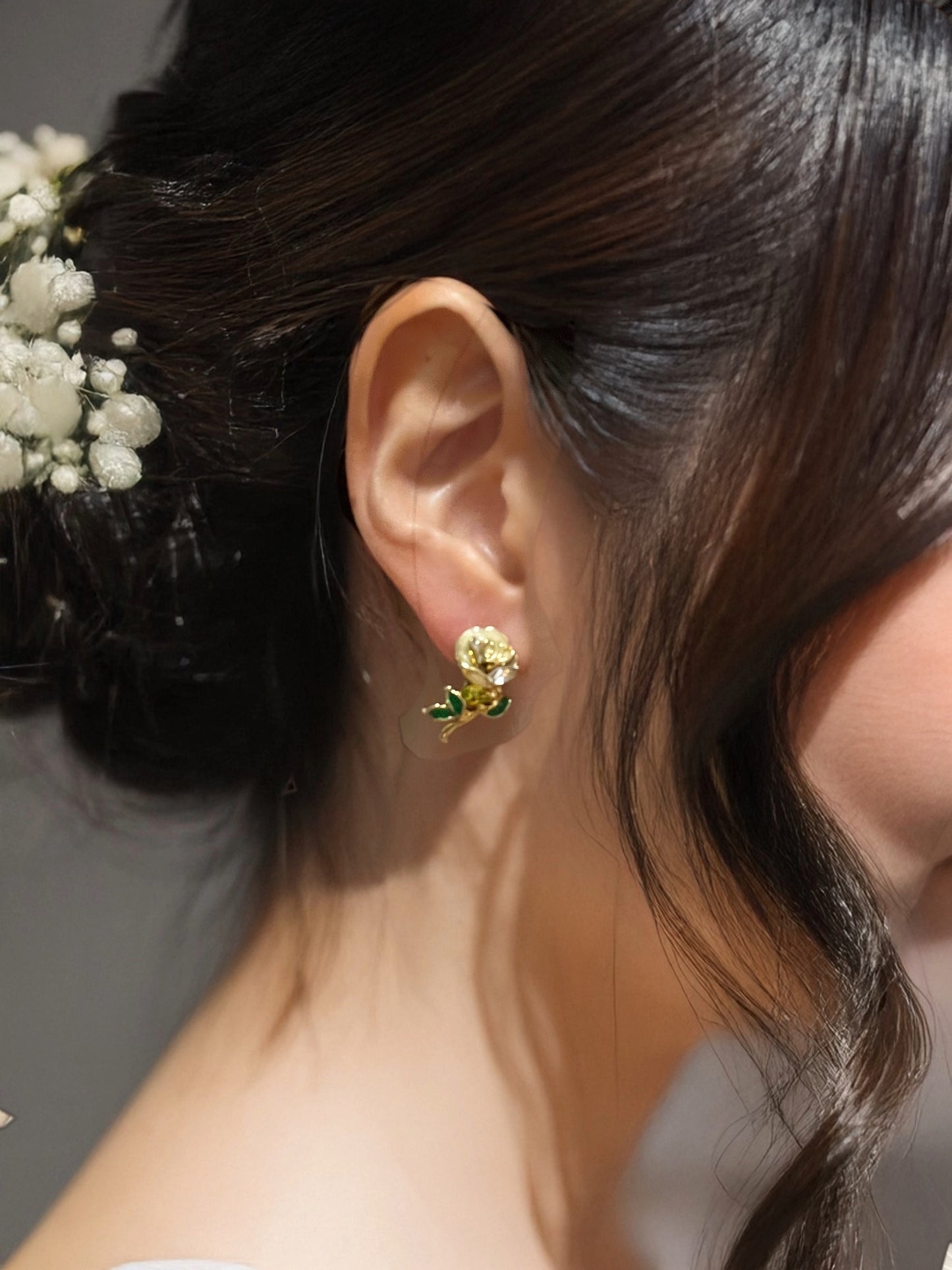 幸福の薔薇 クリスタルピアス | 海の祝福